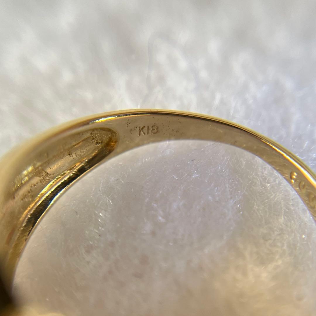 k18 サファイア ダイヤモンド リング 18金 デザイン 指輪 美品