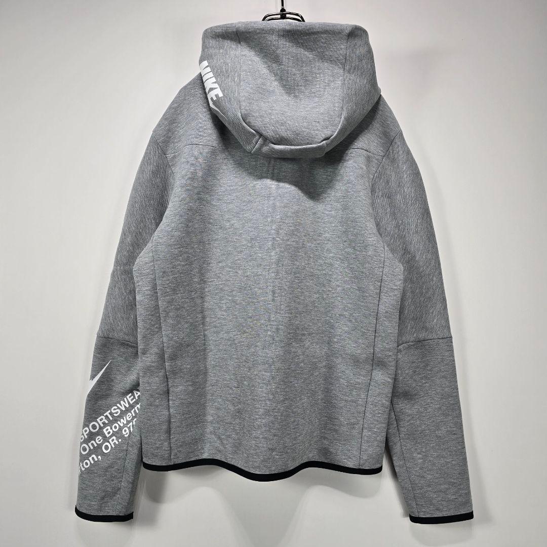 NIKE　テック　フリース　フルジップ　フーディー　パーカー　M　グレー　古着