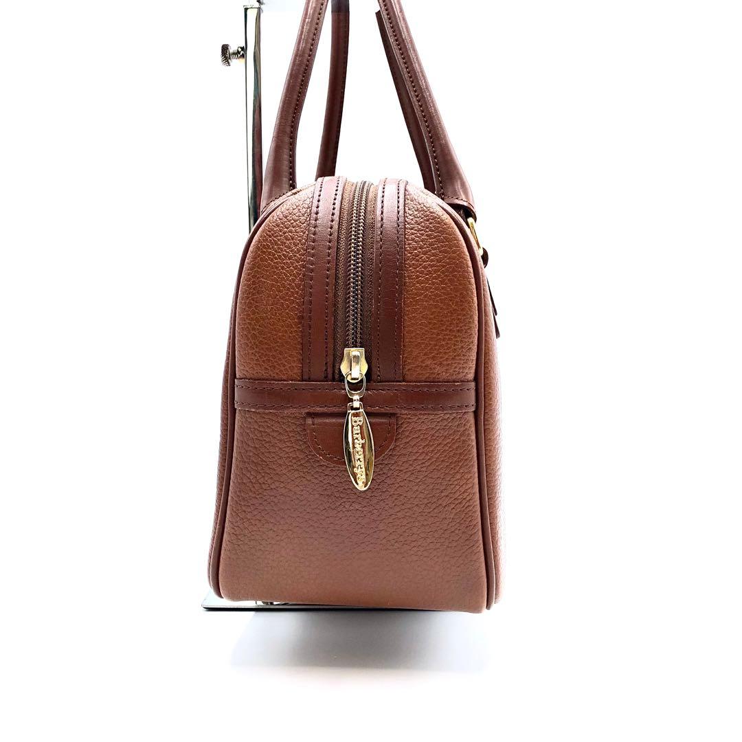 バーバリー ノバチェック ヴィンテージ ミニボストンバッグ ハンドバッグ レザー