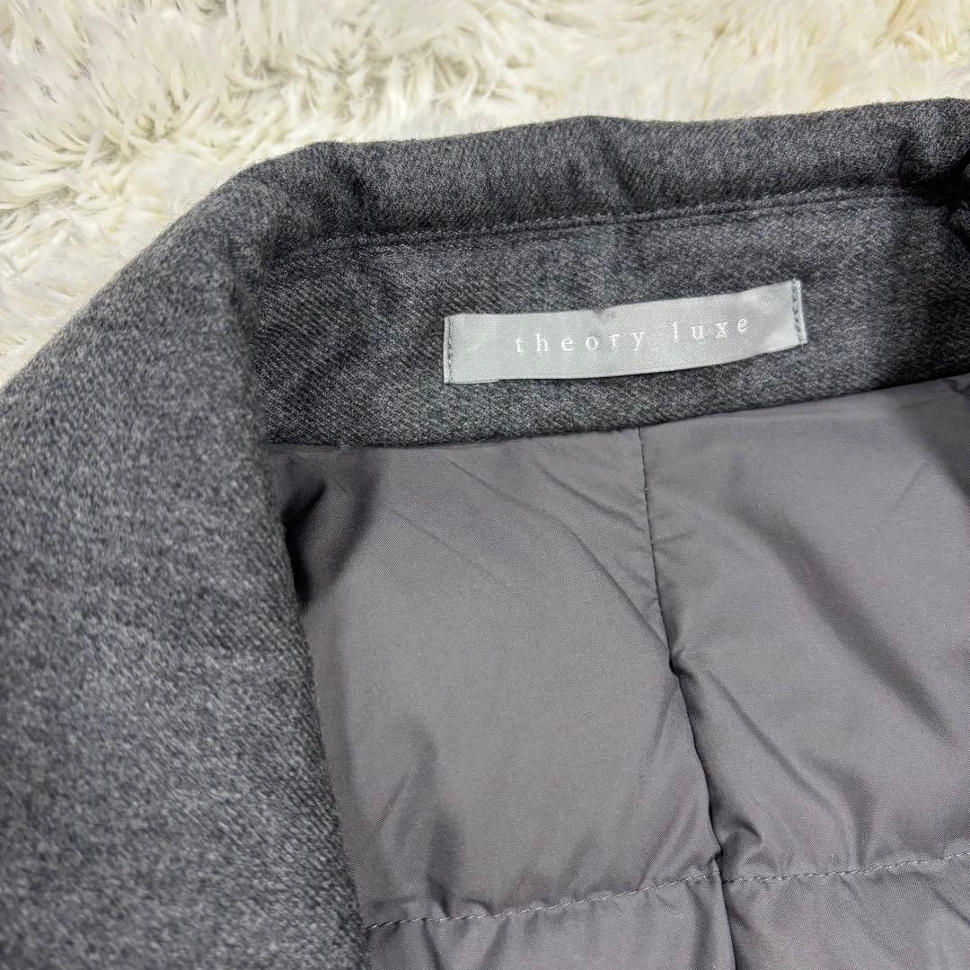 セオリーリュクス　ダウンチェスターコート　ロング　内側ダウン　グレー 38 M