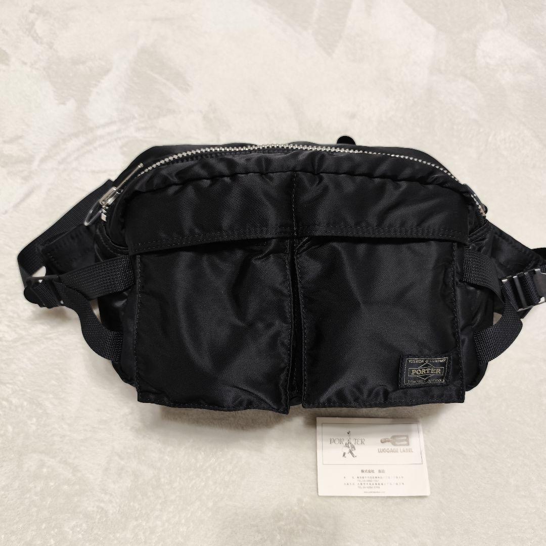 極美品 PORTER タンカー ボディバッグ ウエストバッグ ヒップバッグ 黒