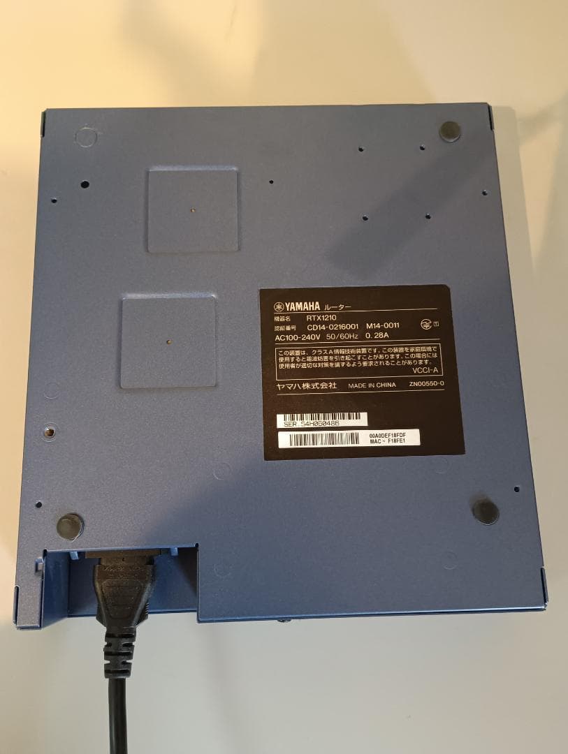 YAMAHA ギガアクセスVPNルーター RTX1210【初期化済/動作確認済】