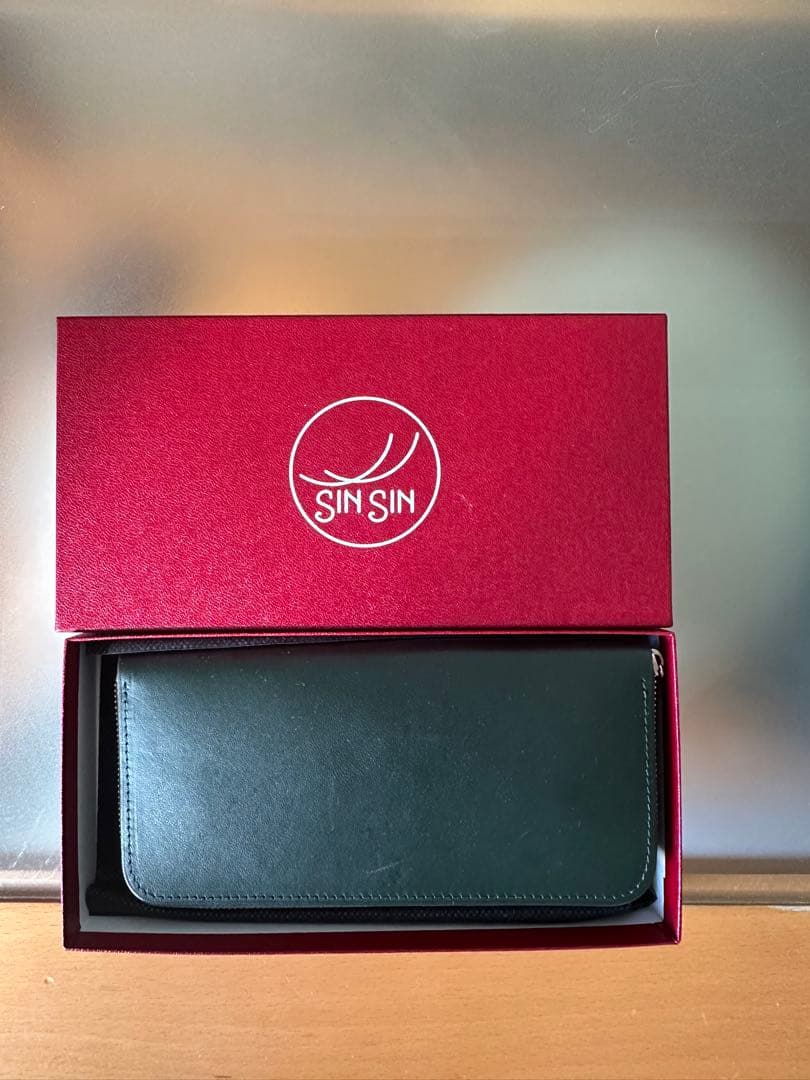 新進工房　極小長財布　バタール　　グリーン