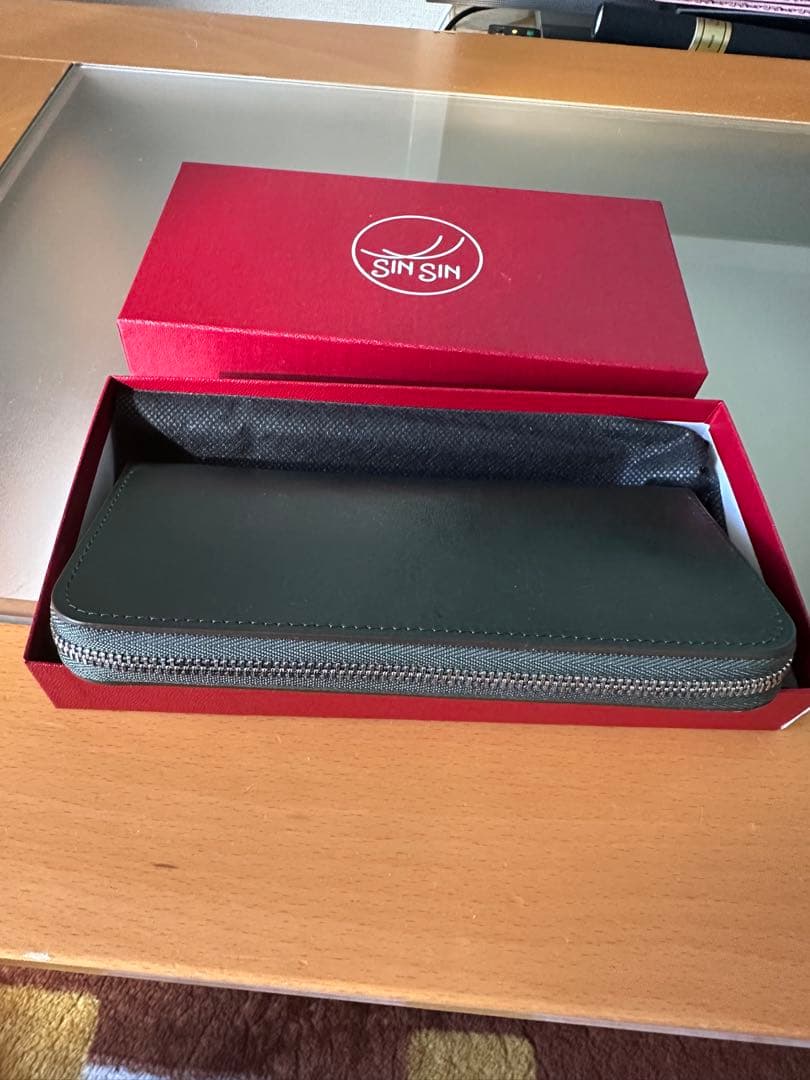 新進工房　極小長財布　バタール　　グリーン