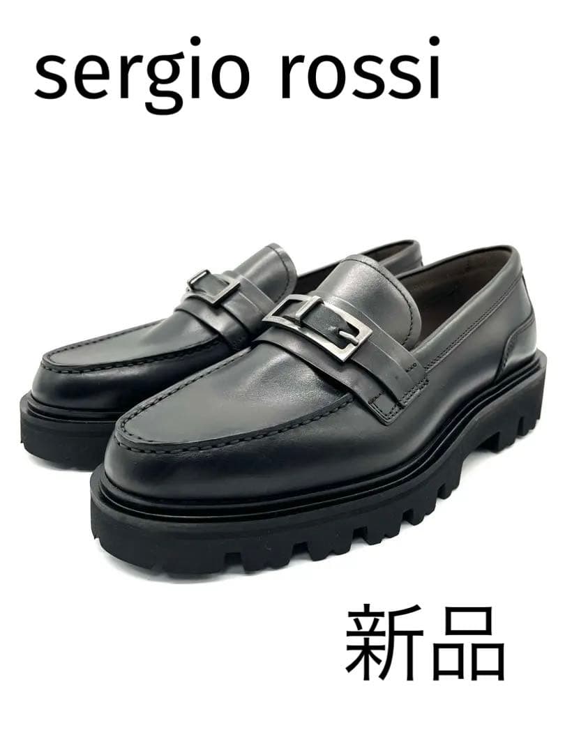 【新品未使用】Sergio Rossi ローファー ブラック 24.5