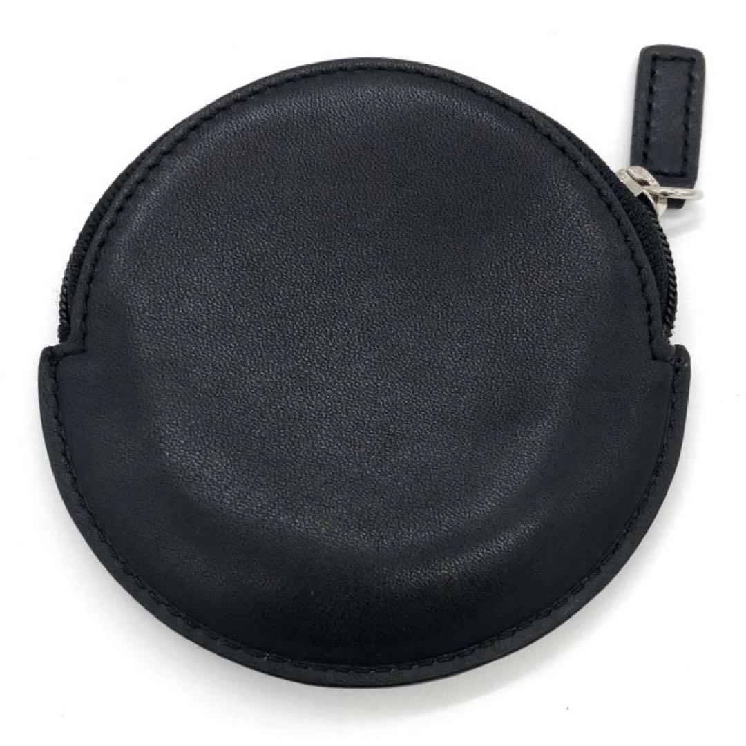 新品同様☆オールドコーチ　 レザー　ケース　 ブラック　丸形