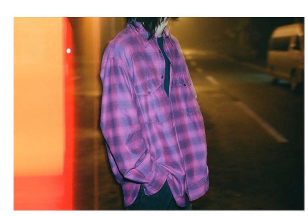 COMOLI コモリ ウールシルク ワークシャツ ピンク 3