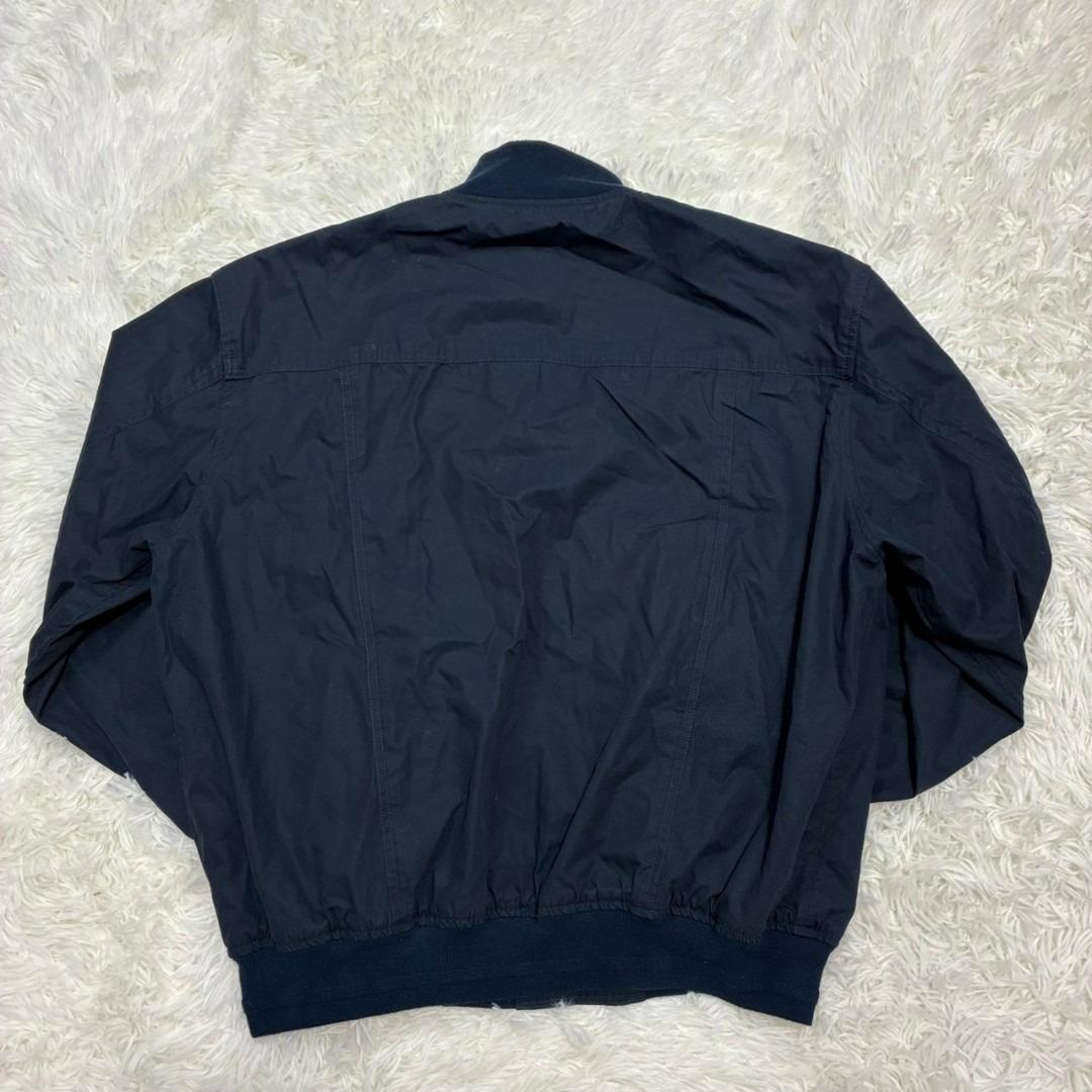 【美品】信濃屋 ジャケット ネイビー ジャケット 綿 リブ
