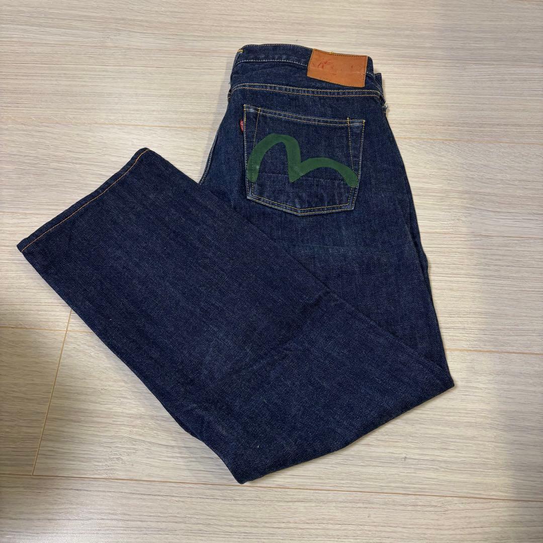 00s EVISU ストレートデニム 猫デザイン