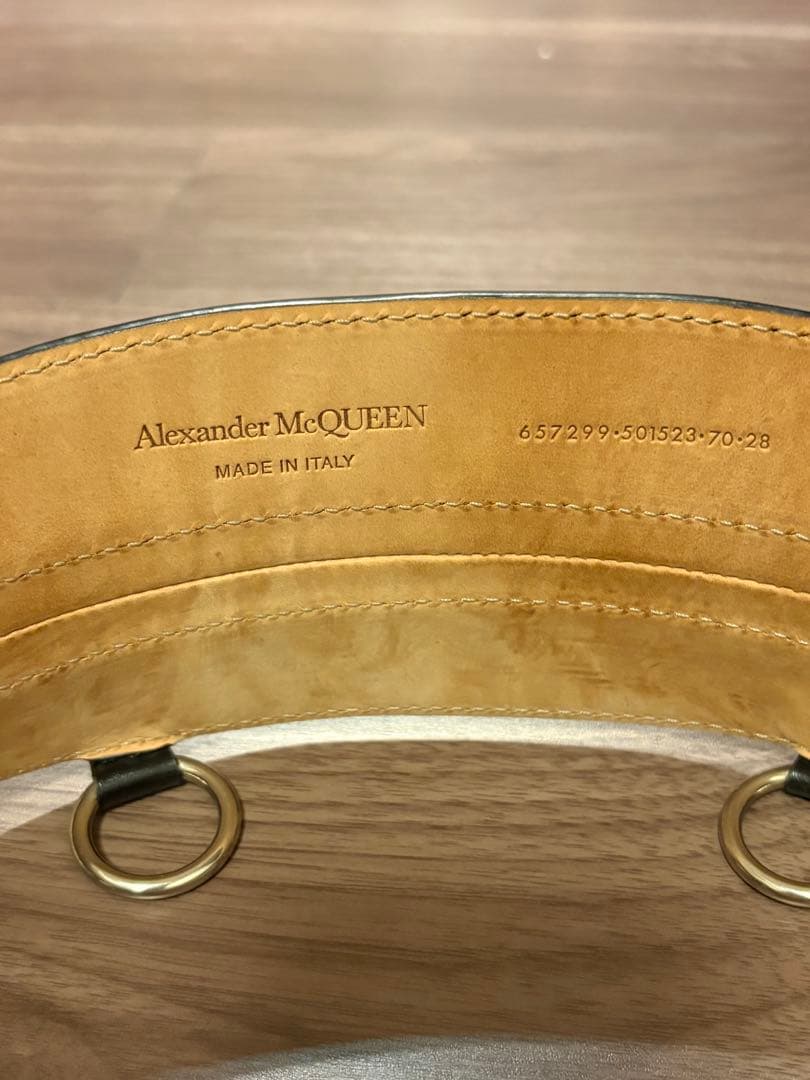 Alexander McQueen レザーベルト ブラック