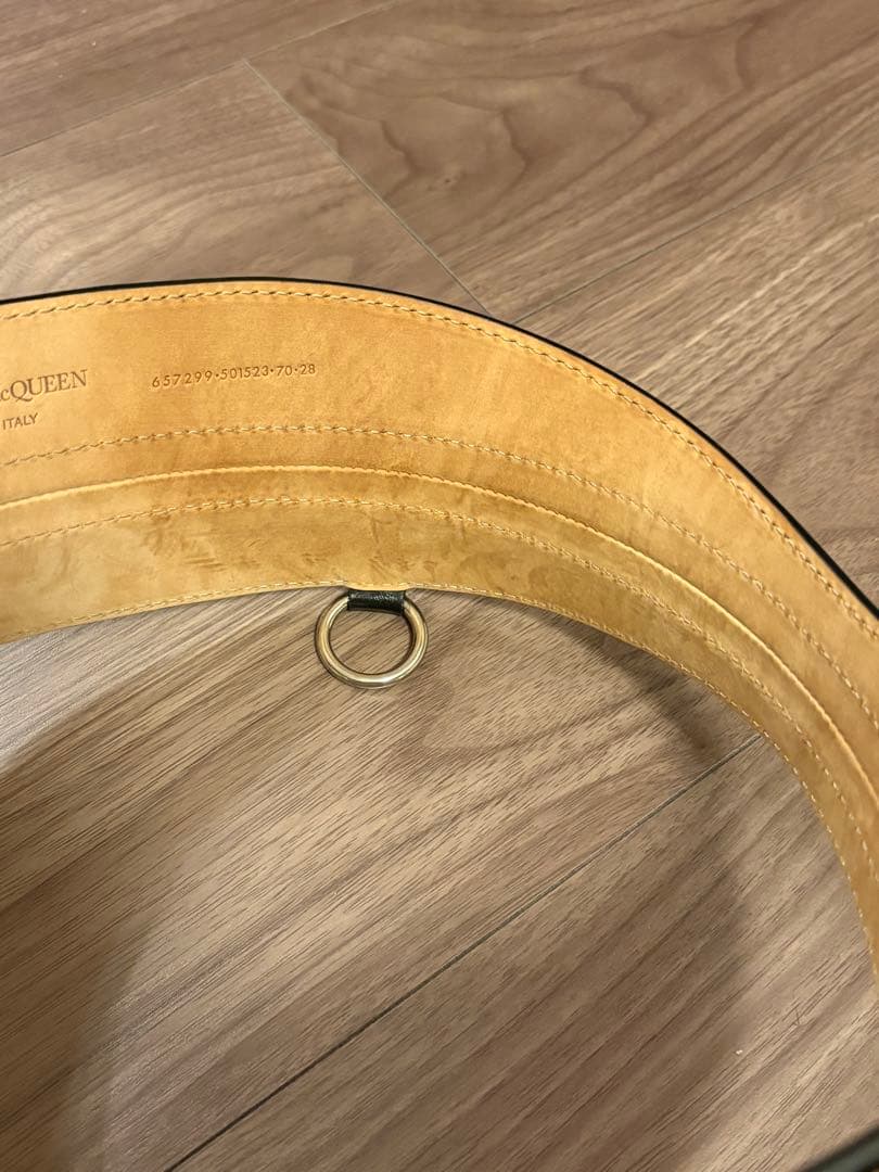 Alexander McQueen レザーベルト ブラック