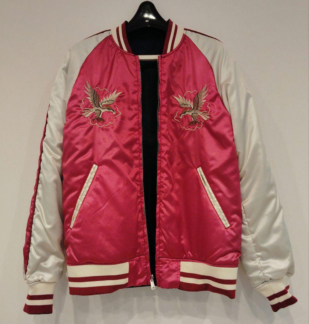 刺繍の鷲デザイン スカジャン リバーシブル