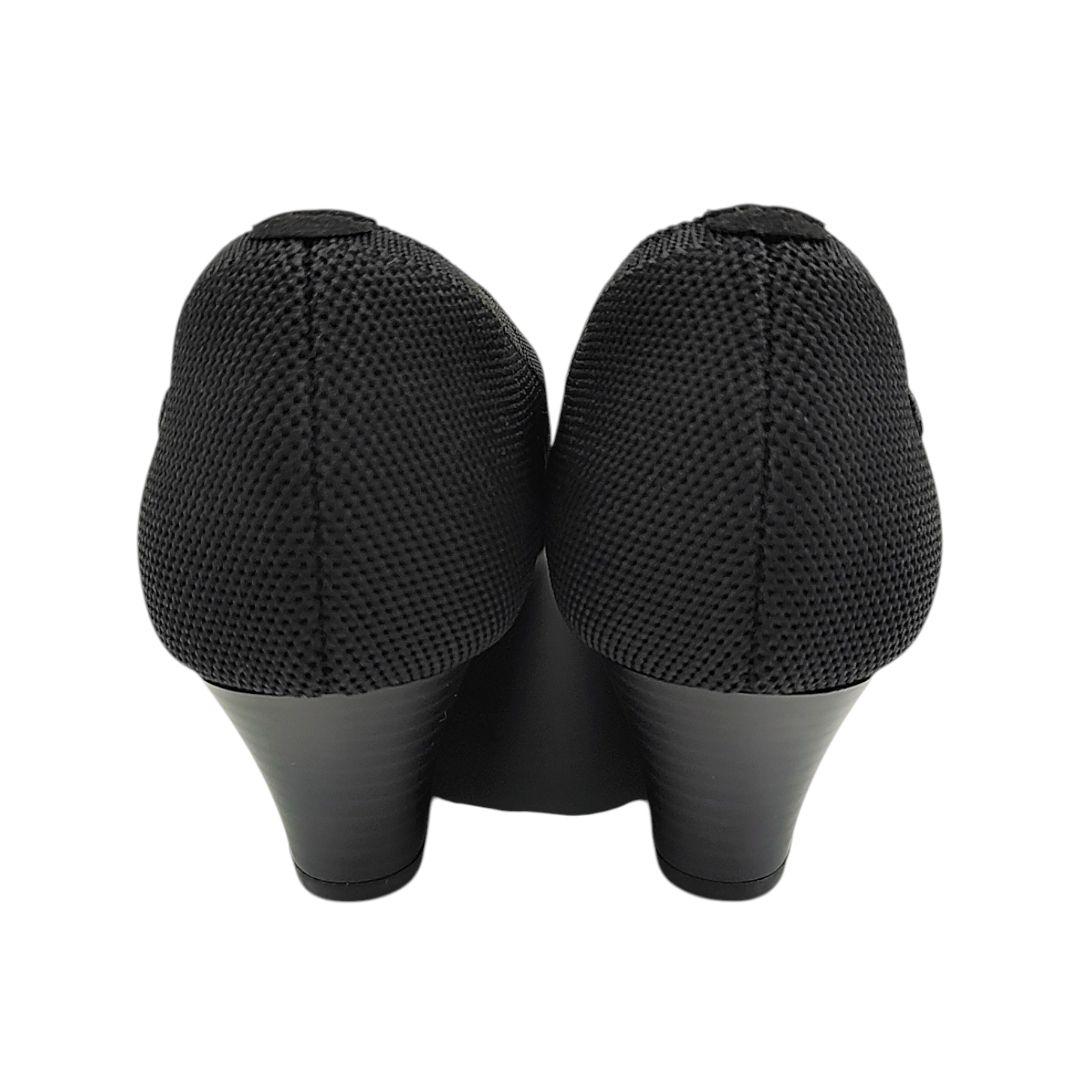 未使用級 VIVAIA 37 23.5 ブラック ウエッジソール パンプス