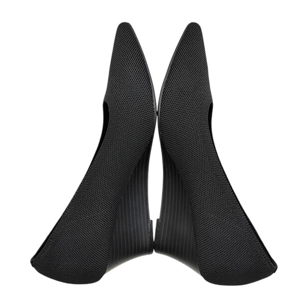 未使用級 VIVAIA 37 23.5 ブラック ウエッジソール パンプス