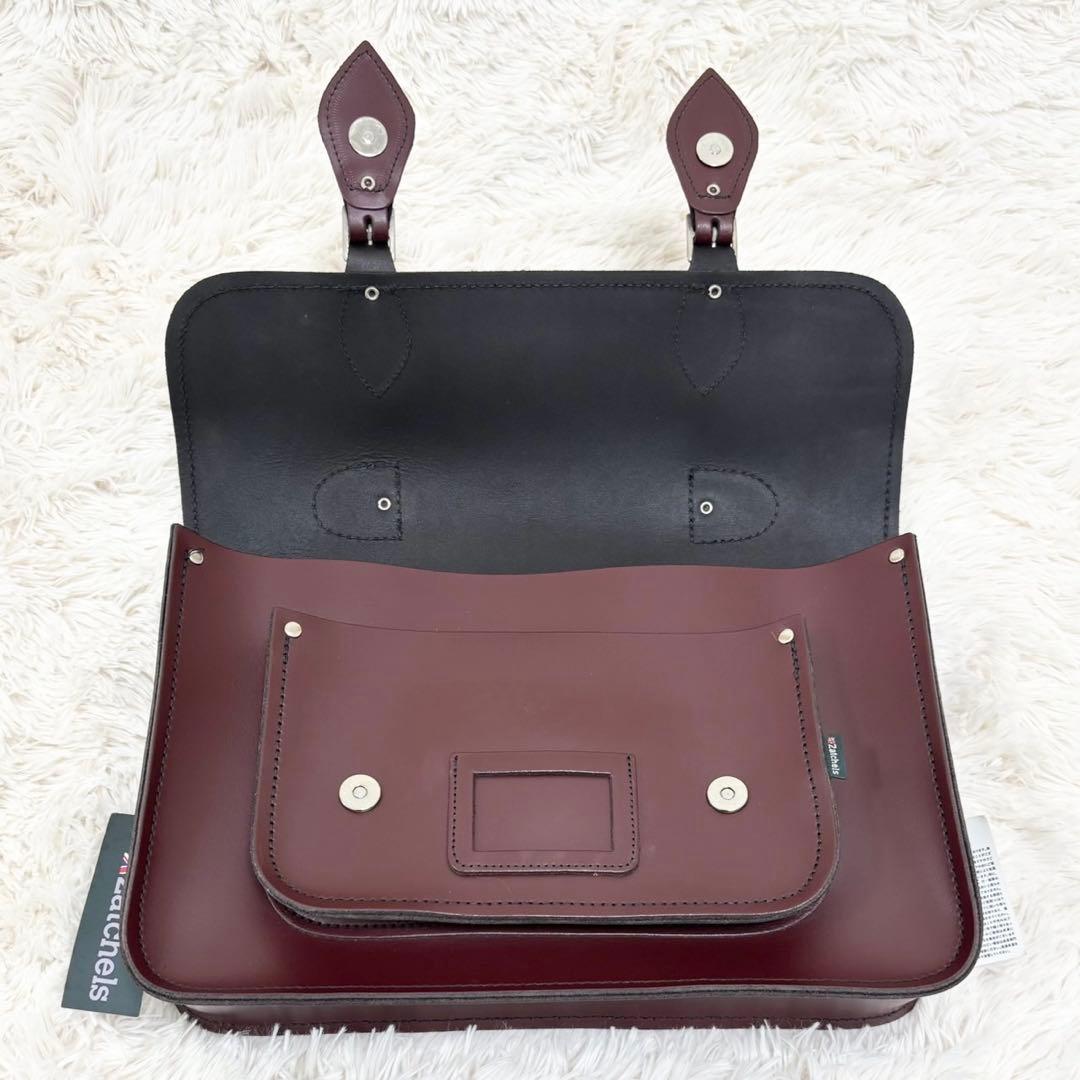 新品 Zatchels サッチェルバッグ 14.5インチ MARSARA RED