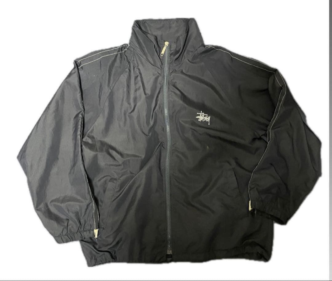 【old】90s STUSSY SPORT ナイロンジャケット　ドローコード付き