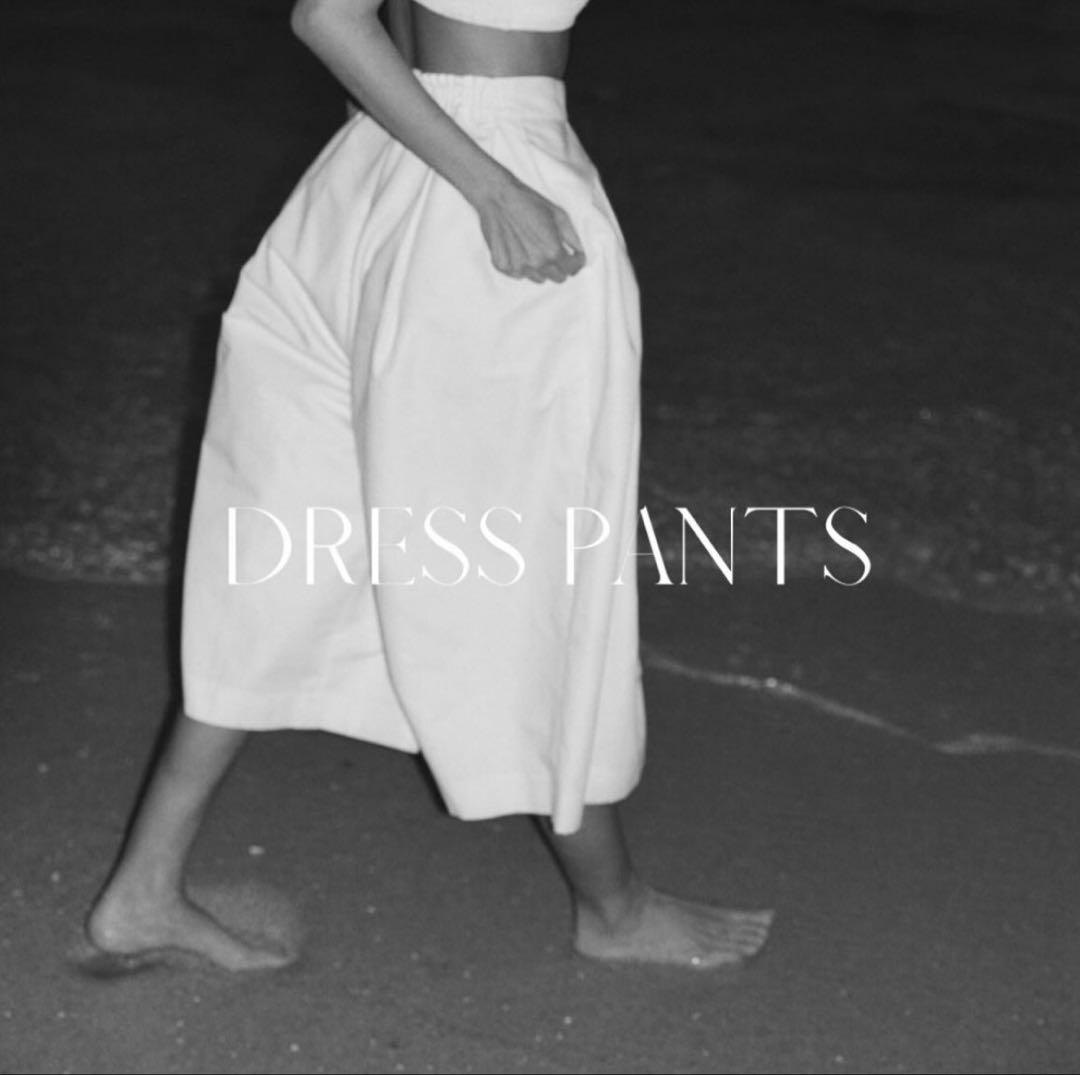 ホワイト ガウチョパンツ ドレッシー