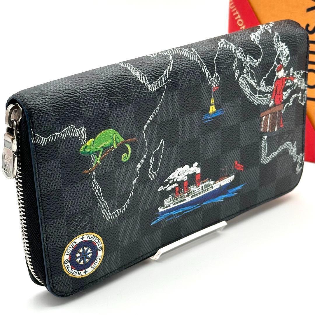 【希少/極美品】ルイヴィトン ダミエグラフィット マップ ジッピーオーガナイザー