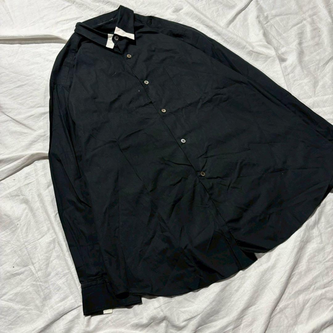 COMME des GARÇONS HOMME 白襟デザインシャツ ブラック