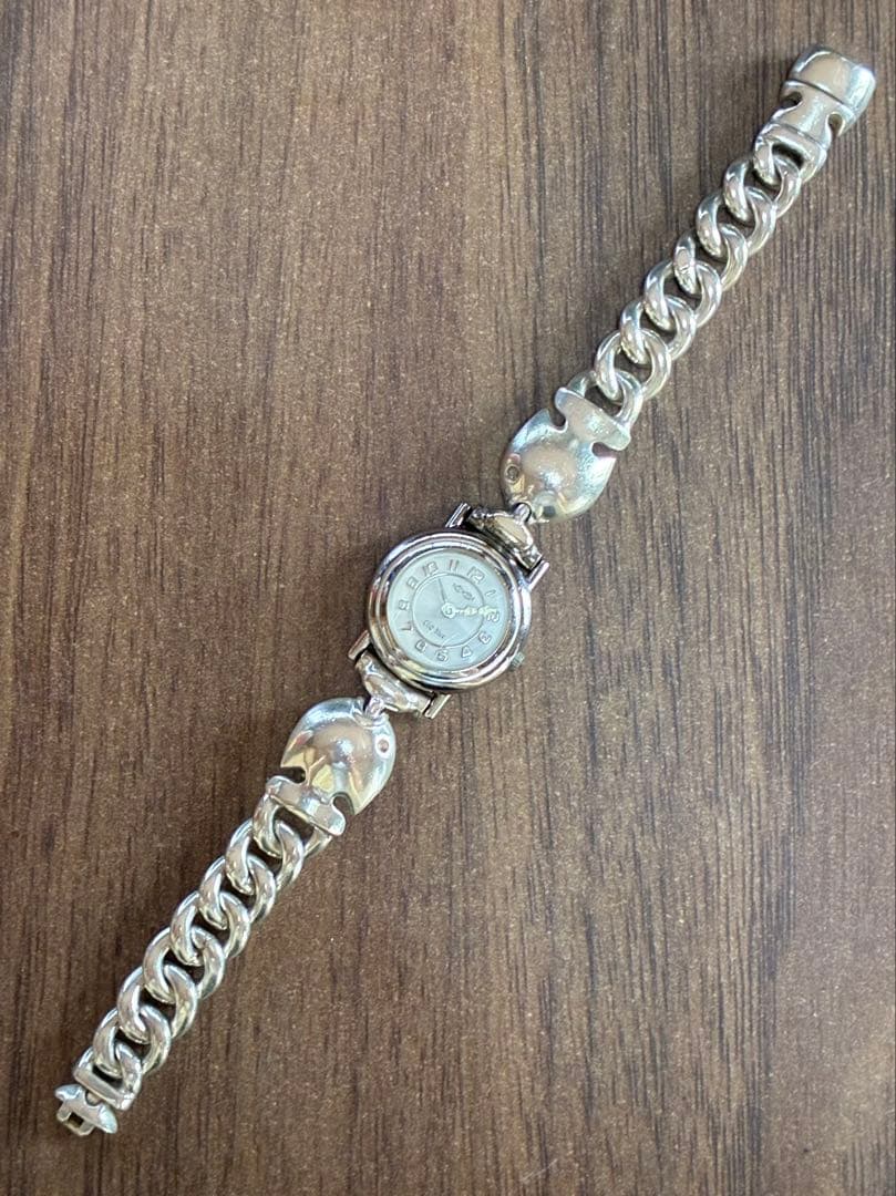 訳有 クリオブルー CLIO BLUE silver 925 チェーン 時計