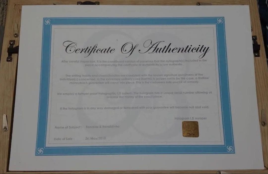サッカー 元ブラジル代表 ロナウド＆ロナウジーニョ　サイン入りフォト　証明書付