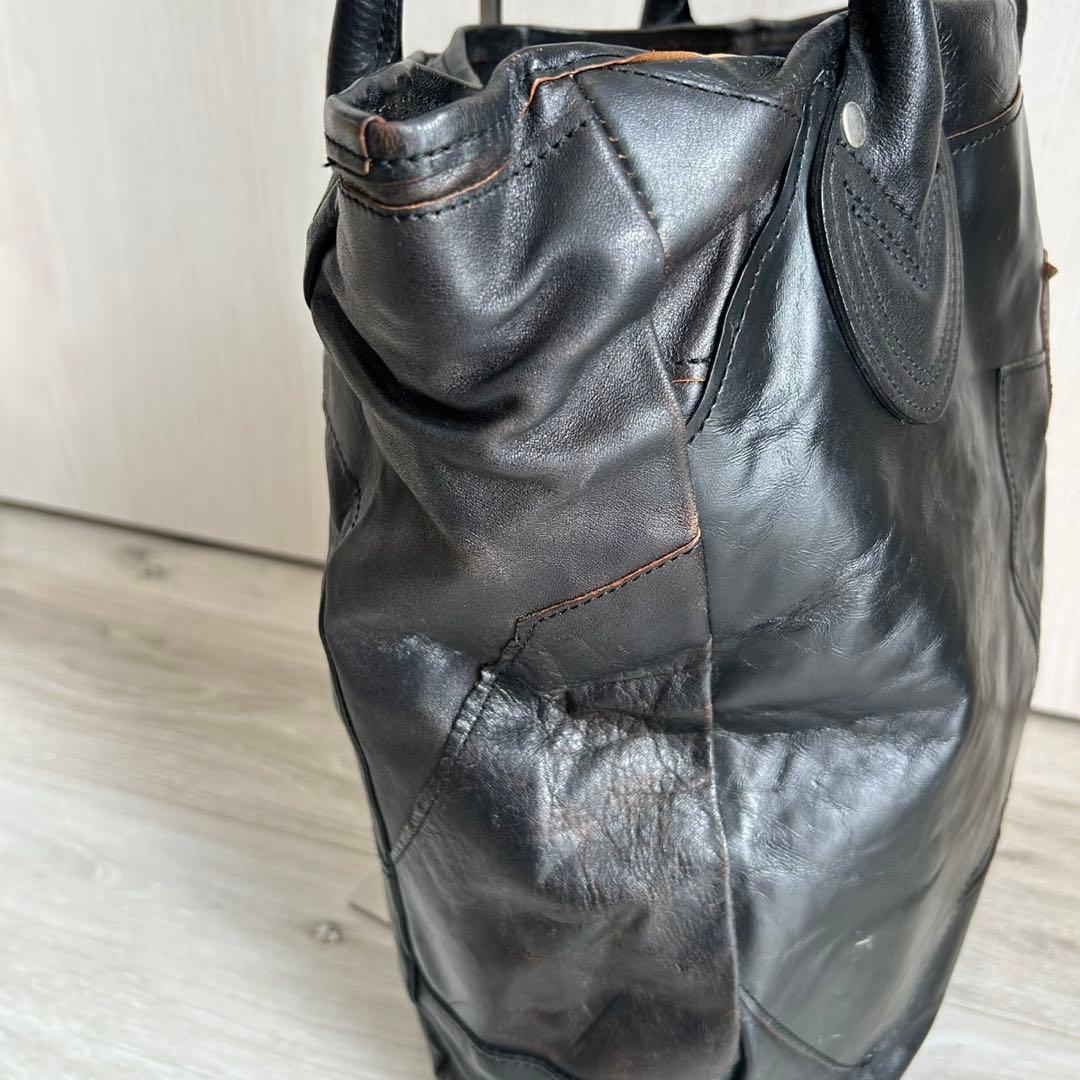 【希少】ザ リアルマッコイズ ジョーマッコイ レザートートバッグ パッチワーク