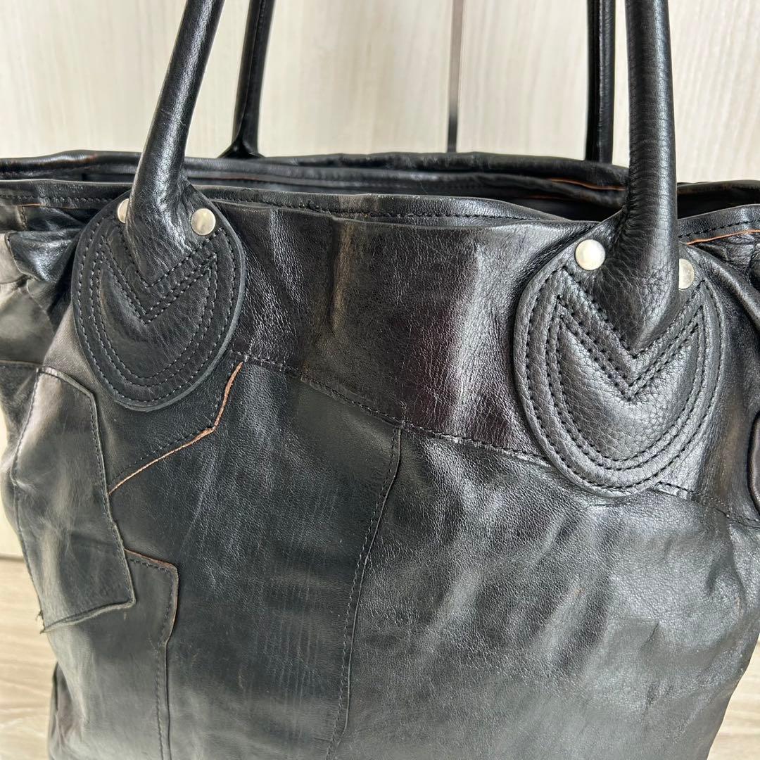 【希少】ザ リアルマッコイズ ジョーマッコイ レザートートバッグ パッチワーク