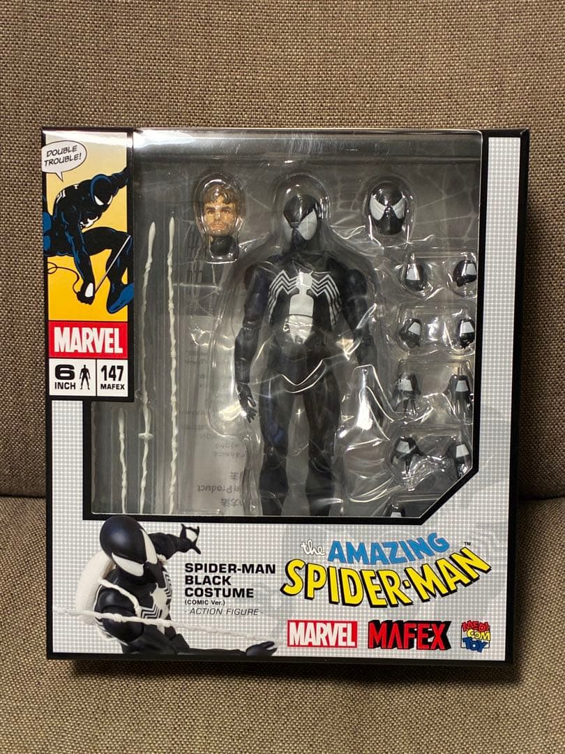 メディコムトイ　マフェックス No.147 スパイダーマン　ブラックコスチューム