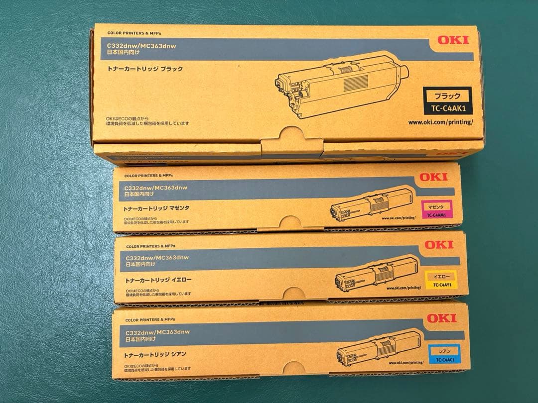 【未使用 おまけトナー付き】OKI 純正トナー4色 ＋おまけトナーTC-C4A1