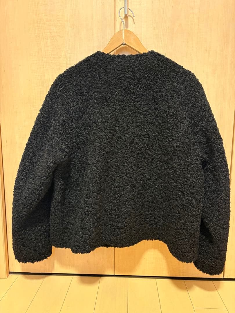 Mila owen 金釦ノーカラーコンパクトボアジャケット