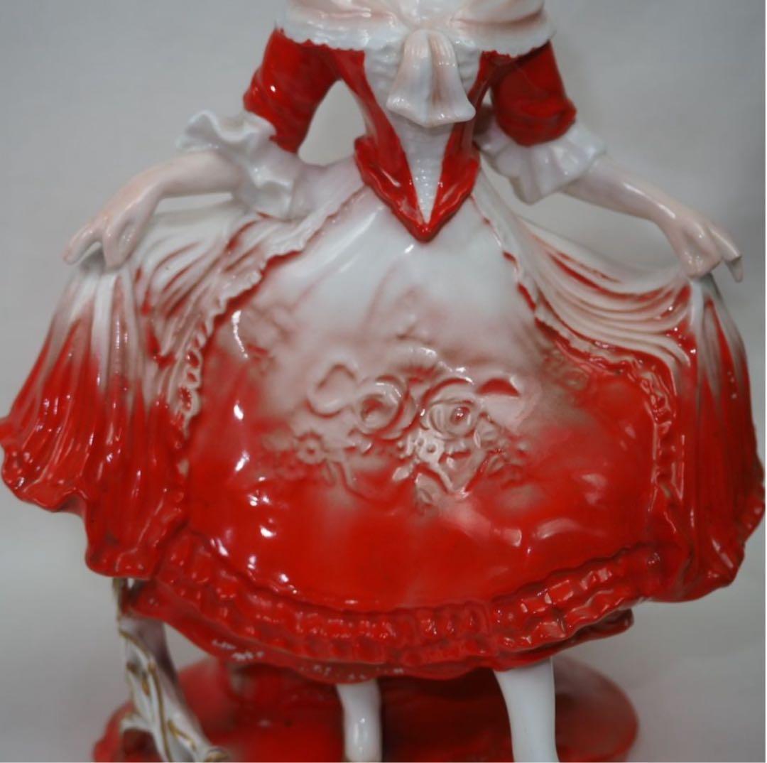 晴天送料無料時代物 1935年『オールドノリタケ』製貴婦人人形 フィギュア