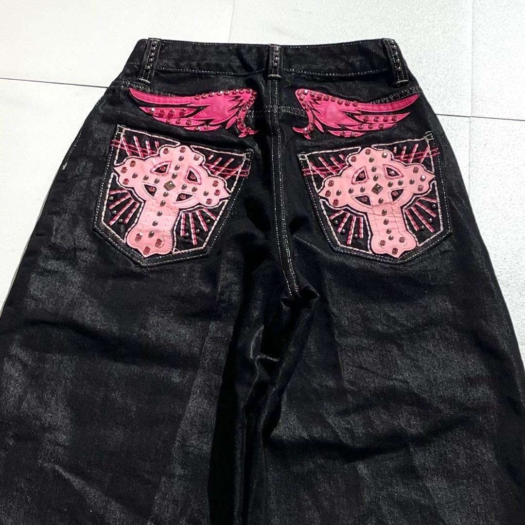 JADED LONDON Pink Sapphire バギーデニム パンツ 26