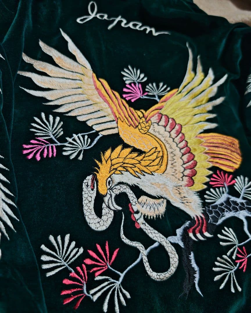 美品 未使用近 テーラー東洋 ２面用 虎龍鷲 別珍 スカジャン vintage