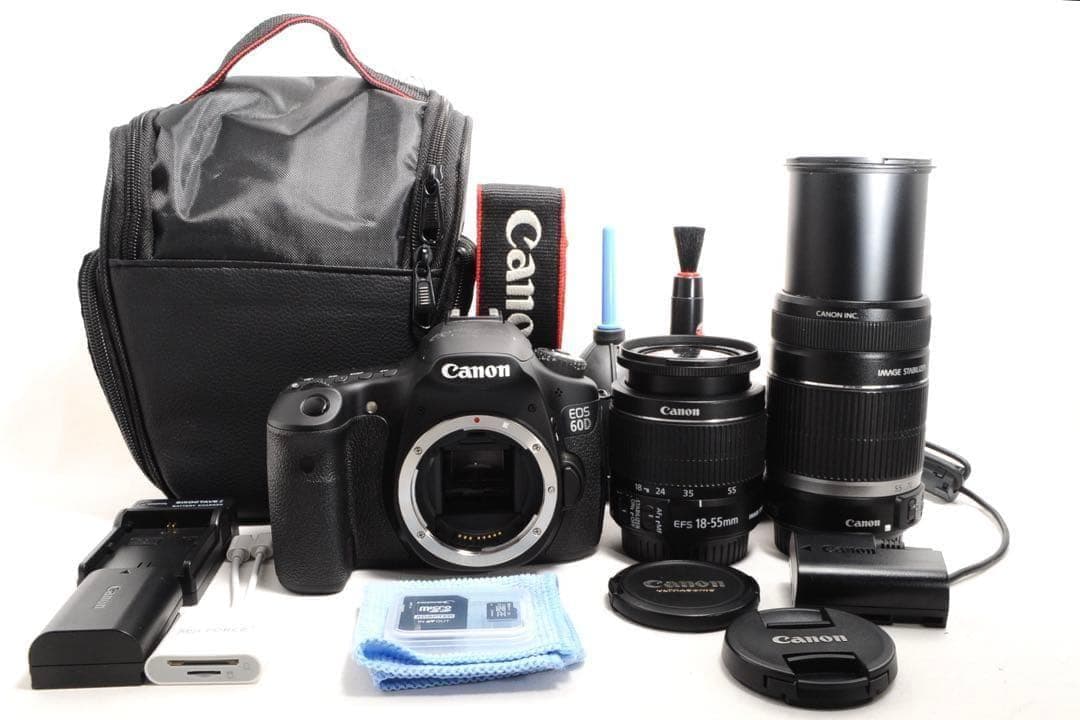 手ブレ補正Wレンズ❤️Canon EOS 60D❤️ステップアップ機❤️S数極小