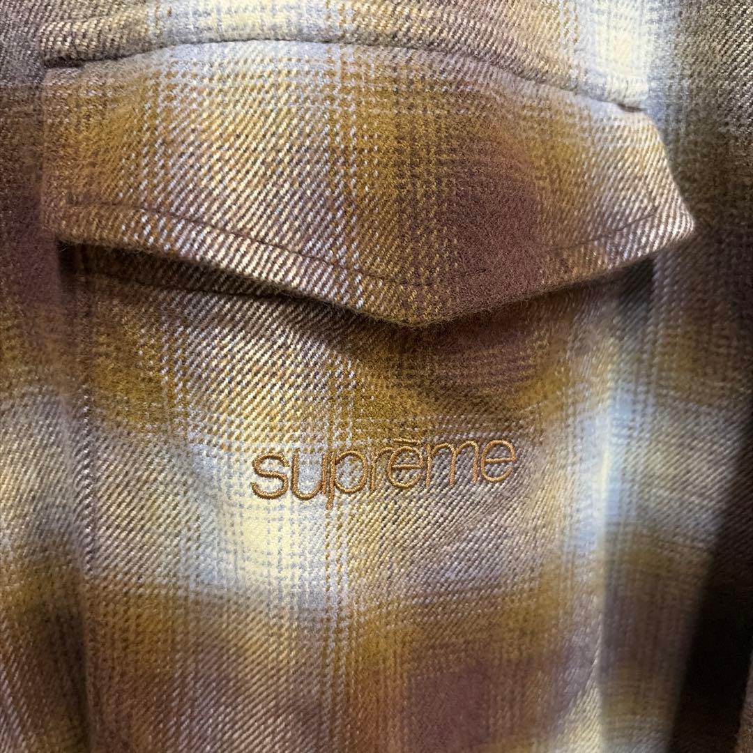トップス supreme Shadow Plaid Flannel Zip Shirt
