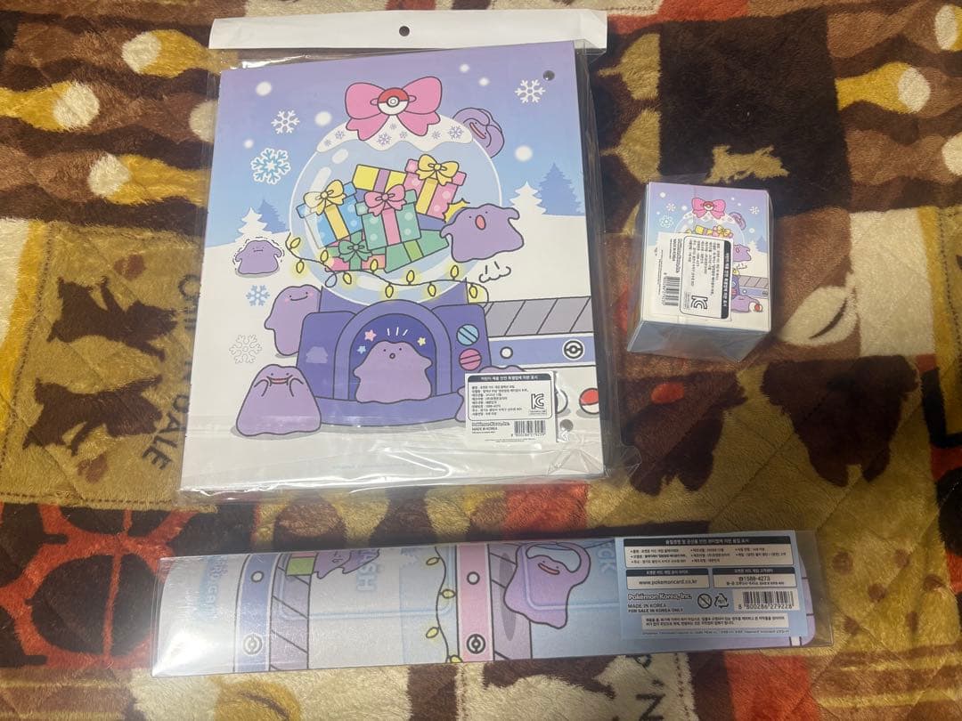 【3個セット】韓国限定　メタモン　プレイマット、ケース、バインダー