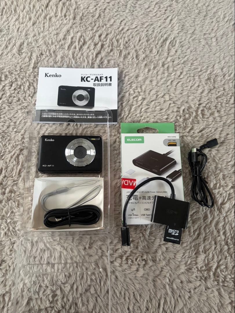 Kenko KC-AF11 デジタルカメラ＋スマホ転送コード＋SDカード