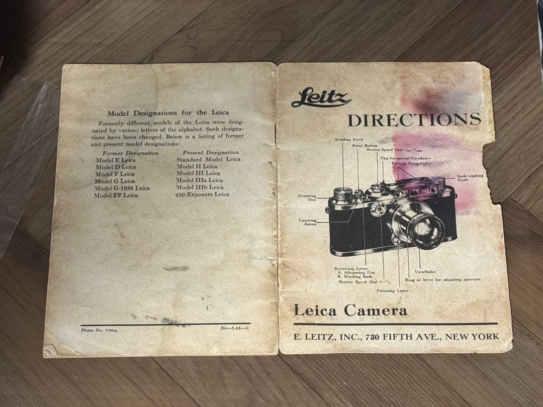 最終値下げ　美品 バルナックライカⅢb 1939-1940年？貴重なマニュアル付