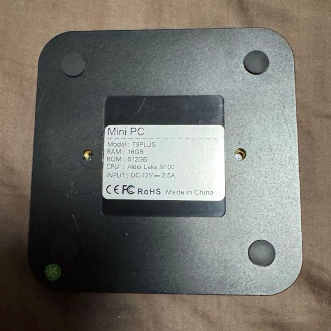ミニPC T9 Plus Intel N100 16GB SSD256GB