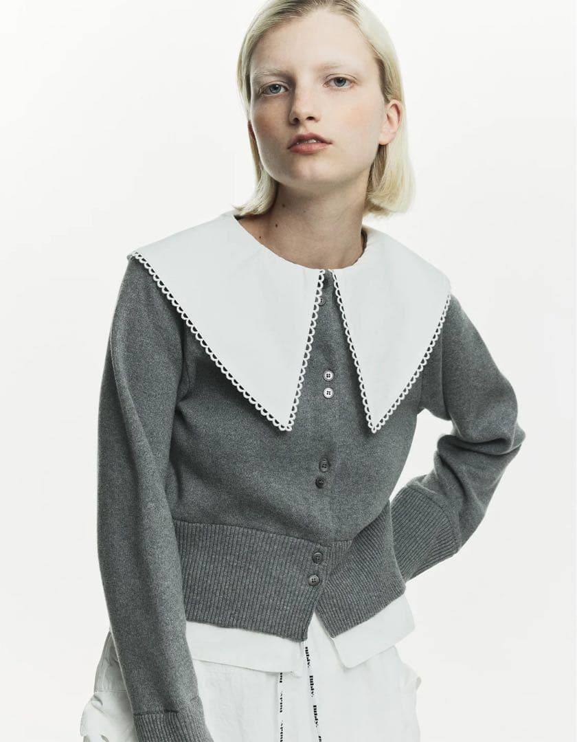 【美品】bibiy. PATTY PILGRIM TOP GRAY グレー