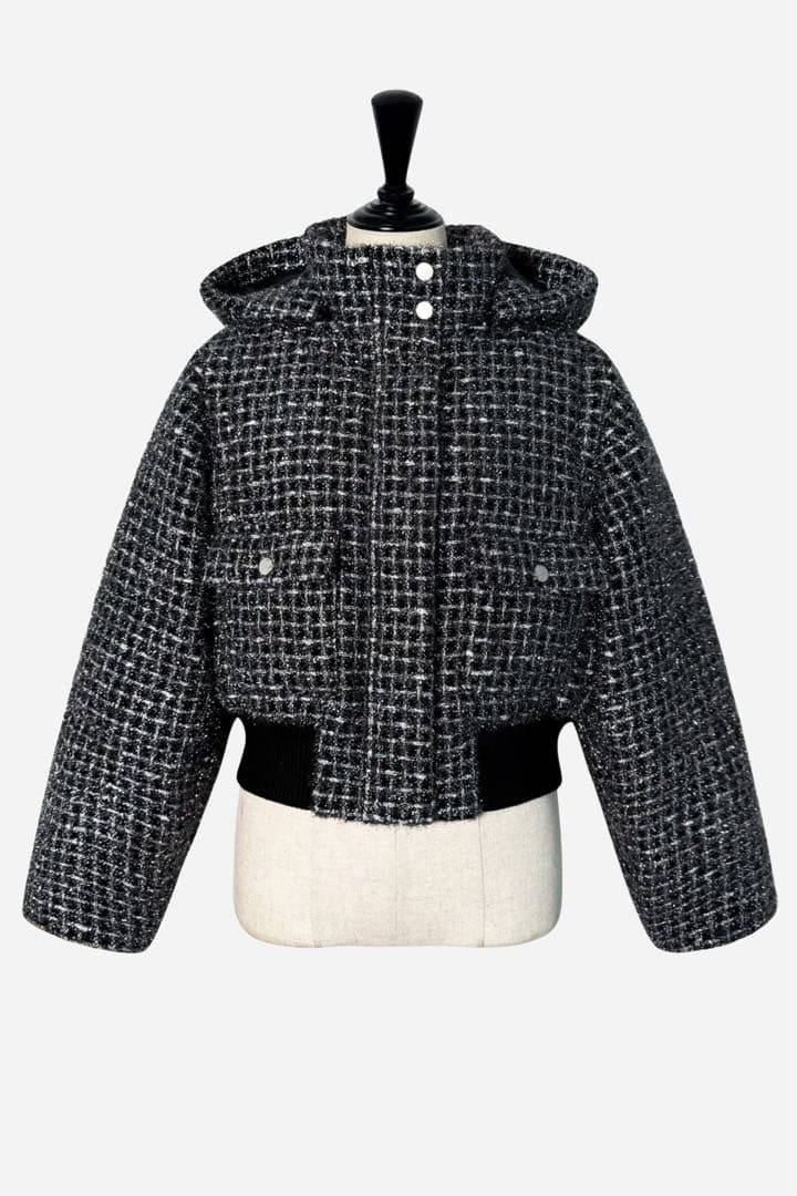 ジャケット・アウター 4way shiny tweed padded down jacket