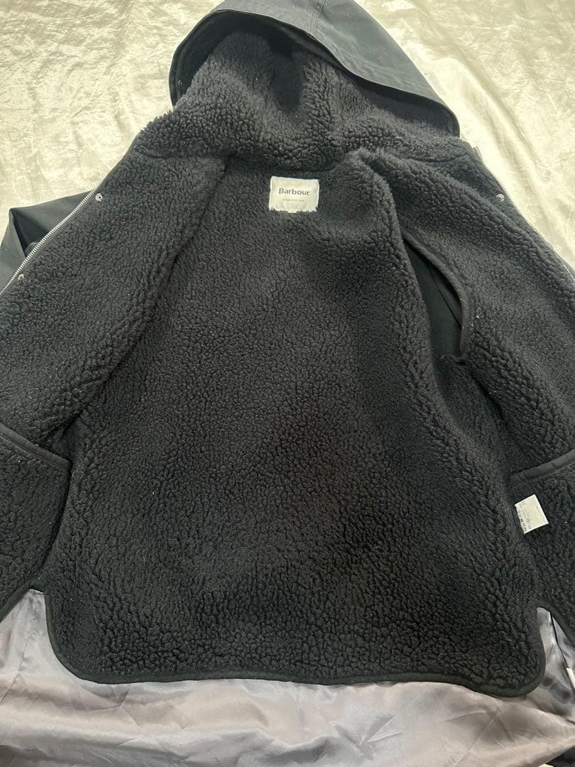 Barbour × BEAMS BOY ライナー付き　コート フード