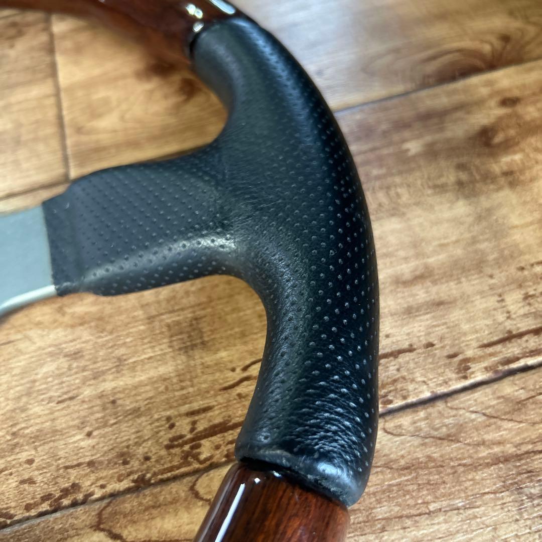 MOMOステアリング ファイター レザー / ウッド 350㎜