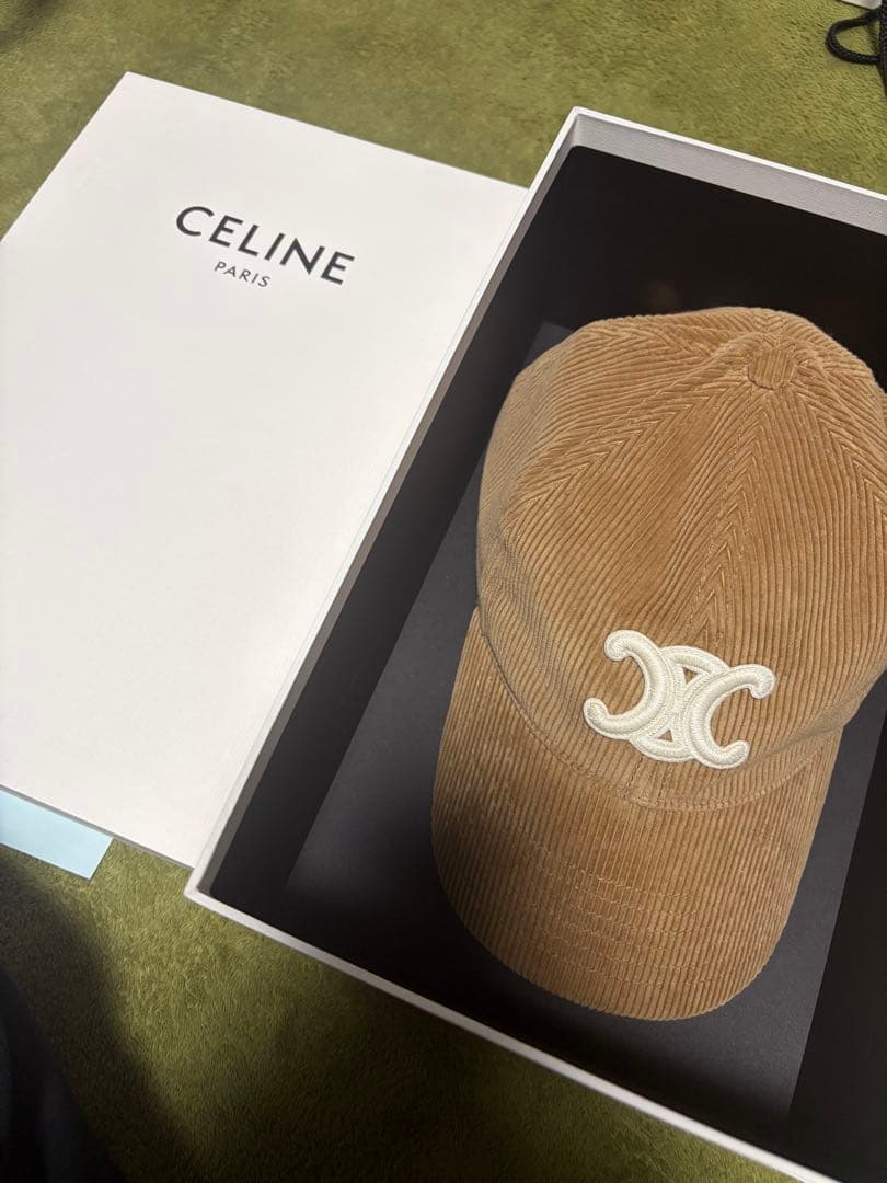 本日のみ限定価格CELINE コーデュロイキャップ ベージュ L