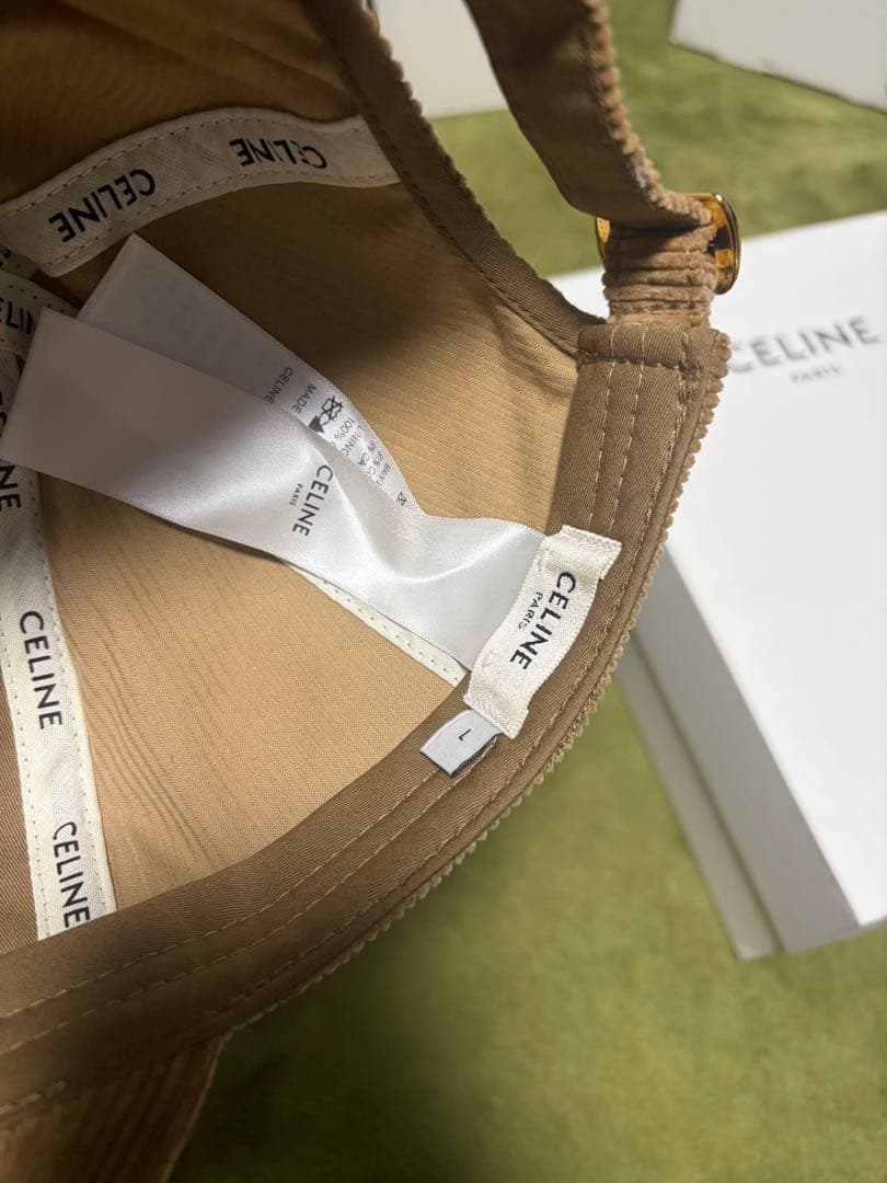 本日のみ限定価格CELINE コーデュロイキャップ ベージュ L
