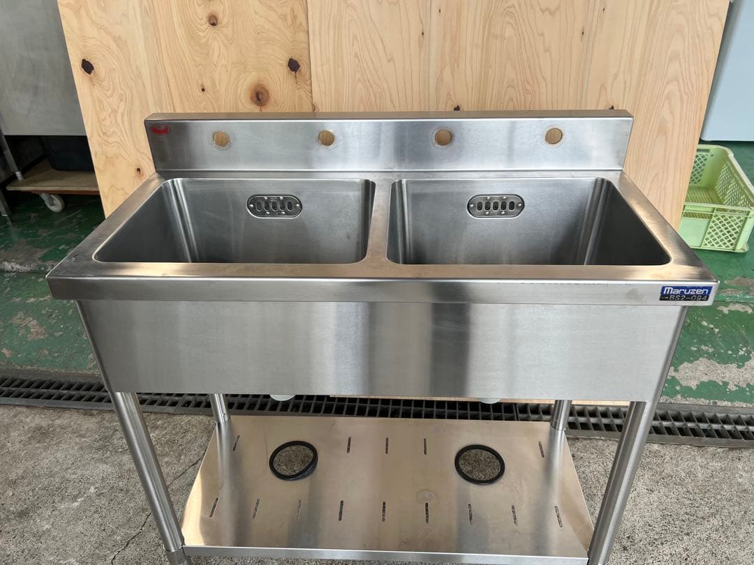 マルゼン2槽シンク 900x450x800(+100) ②