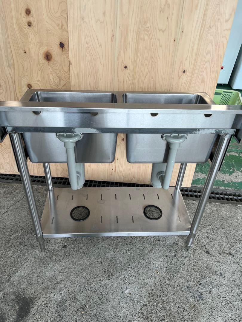 マルゼン2槽シンク 900x450x800(+100) ②