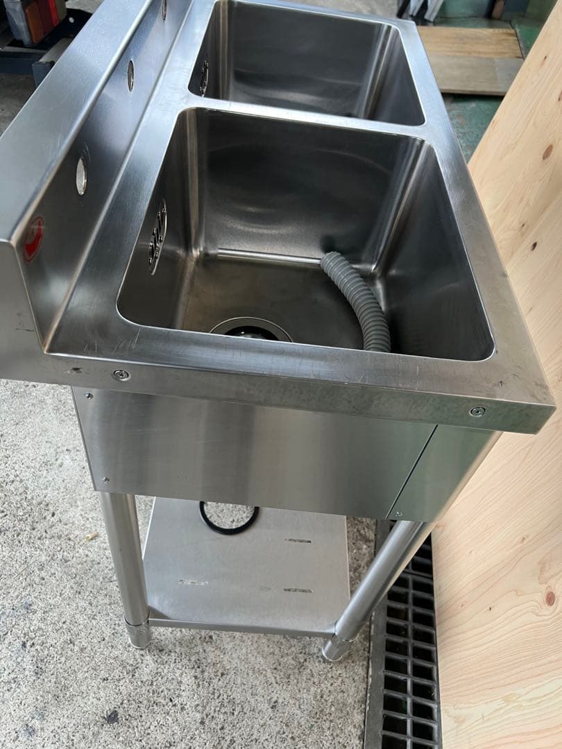 マルゼン2槽シンク 900x450x800(+100) ②