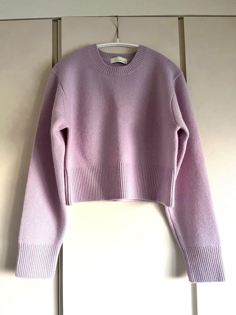 【最終値下げ】カシミヤニット　uncrave WHITE ラベンダー
