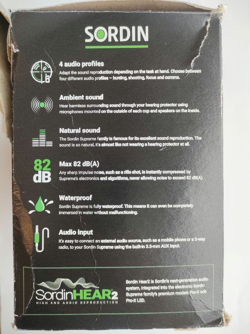 SORDIN Supreme Pro-X 　電子イヤーマフ　ネックバンド